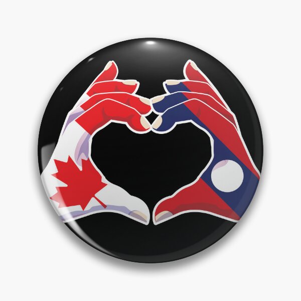 Item preview, Laos Laotian Canadian Canada Love Heart Peace designed and sold by FlagX.