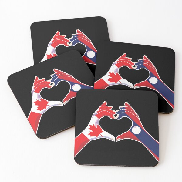 Item preview, Laos Laotian Canadian Canada Love Heart Peace designed and sold by FlagX.