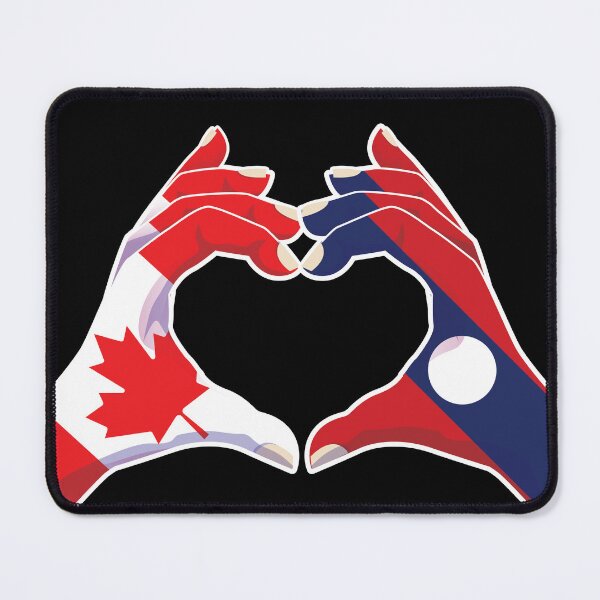 Item preview, Laos Laotian Canadian Canada Love Heart Peace designed and sold by FlagX.