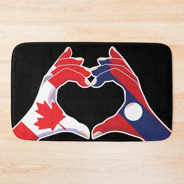 Item preview, Laos Laotian Canadian Canada Love Heart Peace designed and sold by FlagX.