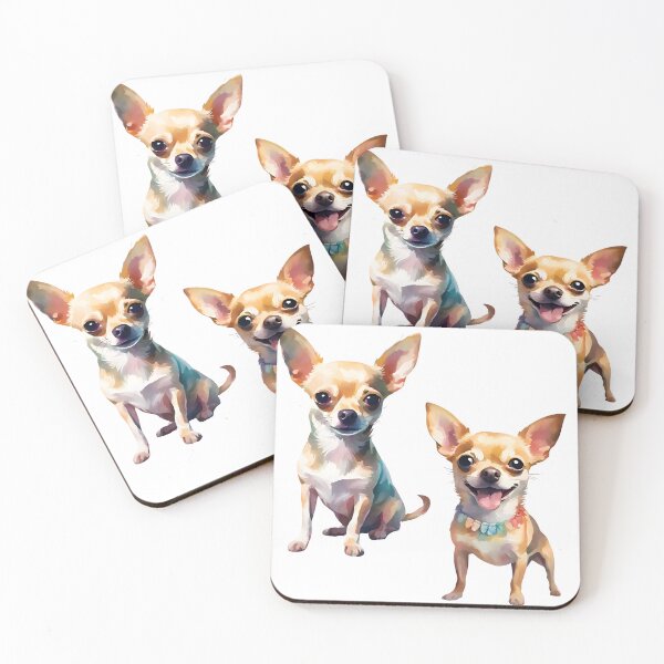 Item preview, Watercolor Chihuahua Duo designed and sold by Fashon1.
