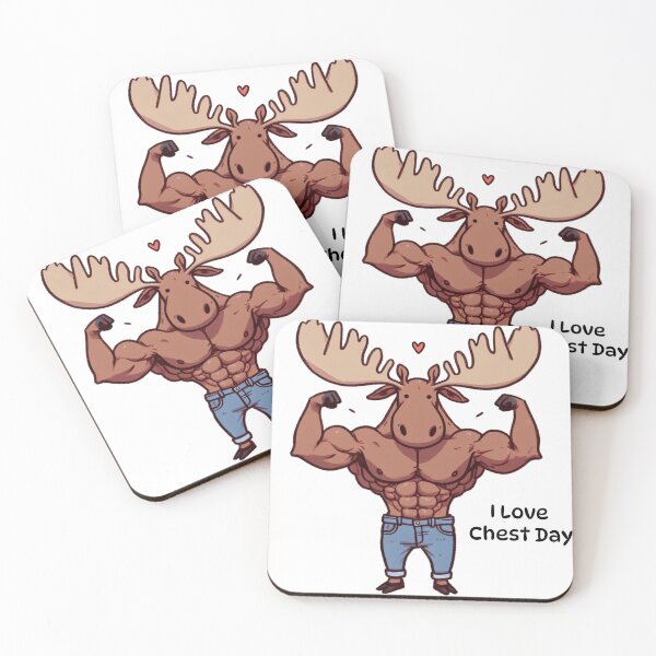 Item preview, I Love Chest Day Moose Version designed and sold by LemuellTrends.