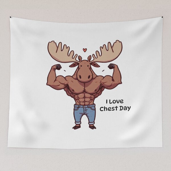 Item preview, I Love Chest Day Moose Version designed and sold by LemuellTrends.