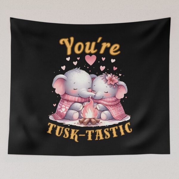 Item preview, You're Tusk-Tastic. watercolor elephant designed and sold by ElephantVibes.