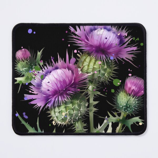 Item preview, Thistles on Black designed and sold by IzzettDigital.