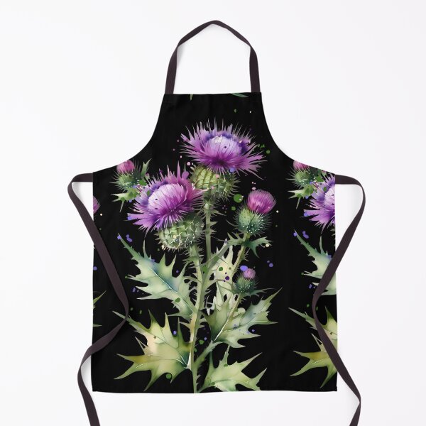 Item preview, Thistles on Black designed and sold by IzzettDigital.