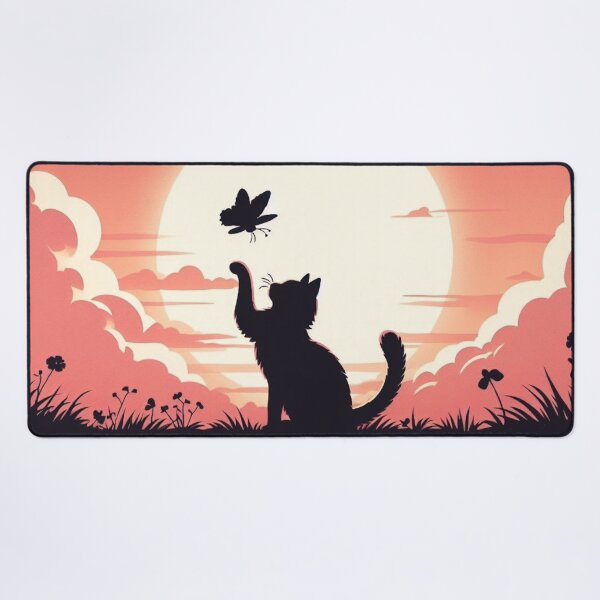 Item preview, Cat and butterfly. designed and sold by growing-mom.