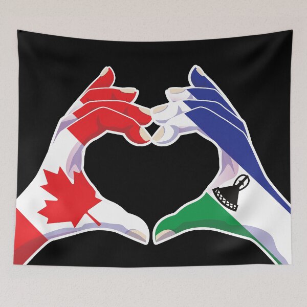 Item preview, Lesotho Lesothan Canada Canadian Love Heart Peace designed and sold by FlagX.