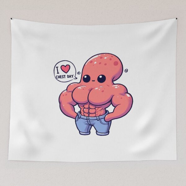 Item preview, I Love Chest Day Octopus Version designed and sold by LemuellTrends.
