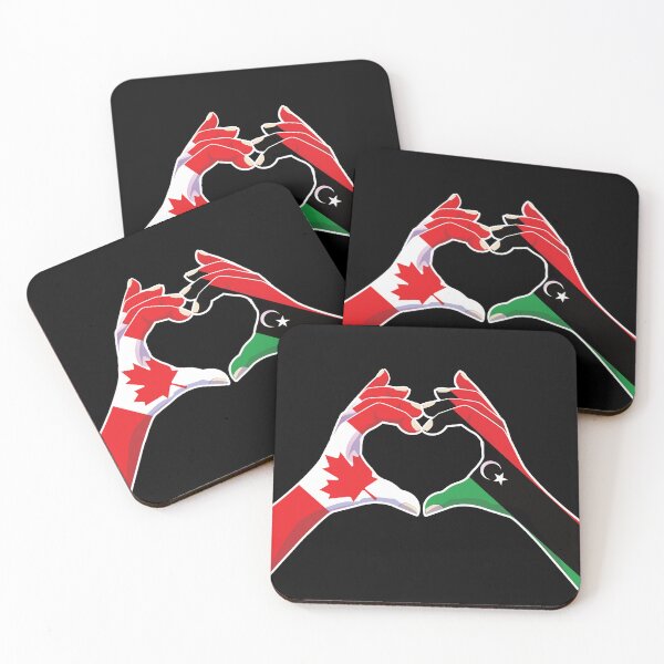 Item preview, Libya Libyan Canadian Canada Love Heart Peace designed and sold by FlagX.