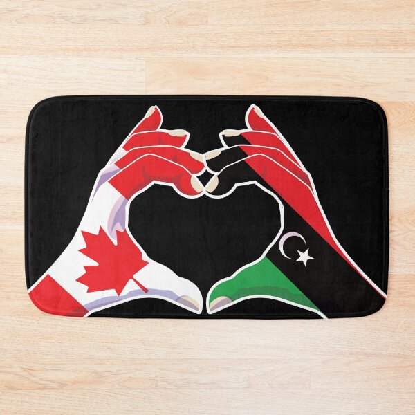 Item preview, Libya Libyan Canadian Canada Love Heart Peace designed and sold by FlagX.