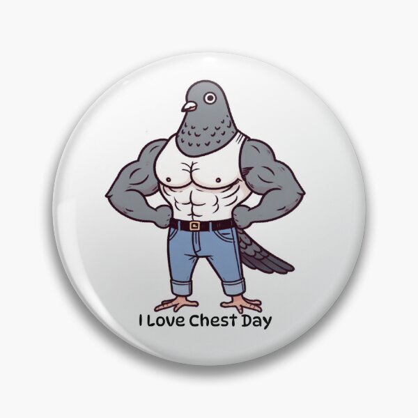 Item preview, I Love Chest Day Pigeon Version designed and sold by LemuellTrends.