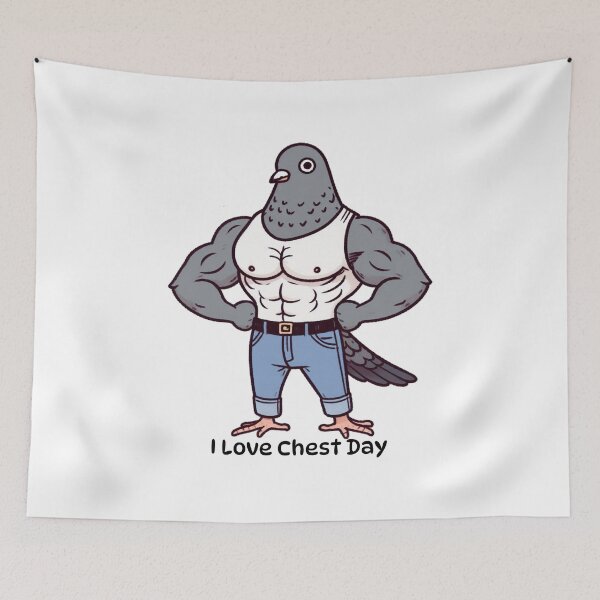 Item preview, I Love Chest Day Pigeon Version designed and sold by LemuellTrends.