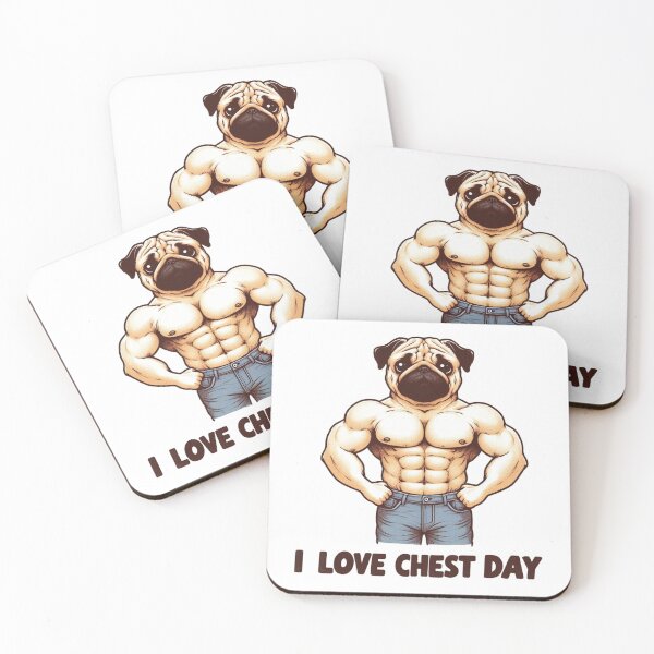 Item preview, I Love Chest Day Pug Version designed and sold by LemuellTrends.