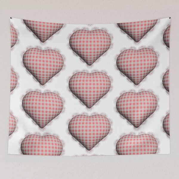 Item preview, Red Lace Gingham Heart designed and sold by gabagoolguy.