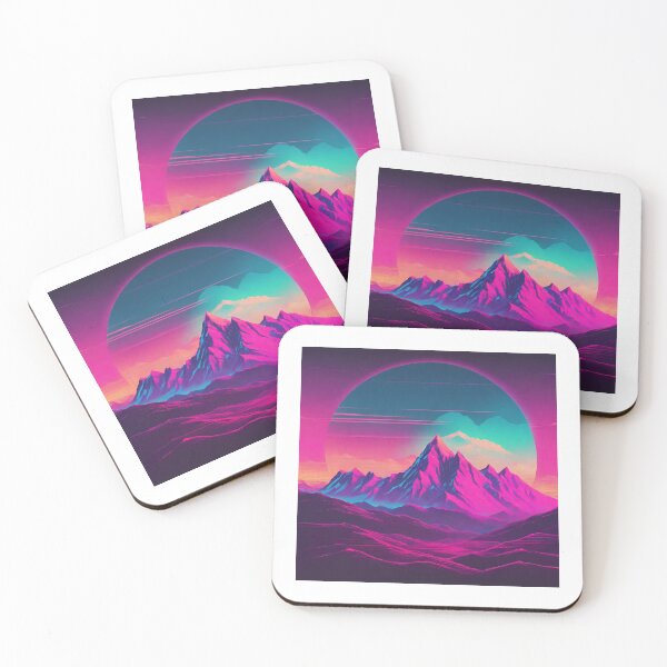 Item preview, Synthwave Mountainscape  designed and sold by CharmStudio.