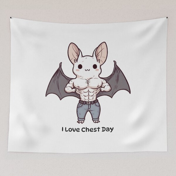 Item preview, I Love Chest Day Bat Version designed and sold by LemuellTrends.