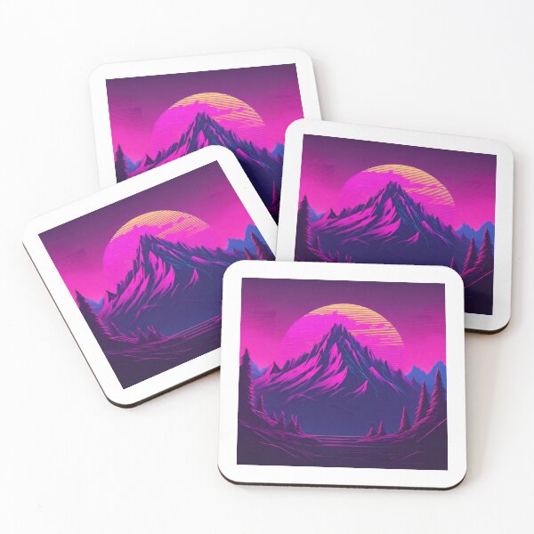 Item preview, Synthwave Mountainscapes designed and sold by CharmStudio.