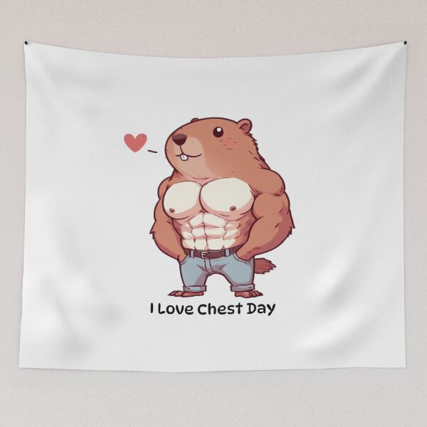 Item preview, I Love Chest Day Groundhog Version designed and sold by LemuellTrends.
