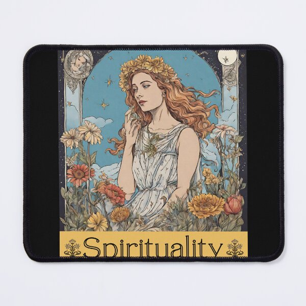 Item preview, Spirituality Beautiful Woman With Flowers Tarot Design designed and sold by EarthArtDesigns.