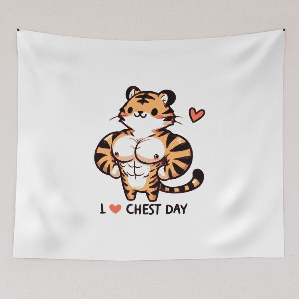 Item preview, I Love Chest Day Tiger Version designed and sold by LemuellTrends.