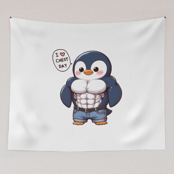Item preview, I Love Chest Day Pinguin Version designed and sold by LemuellTrends.
