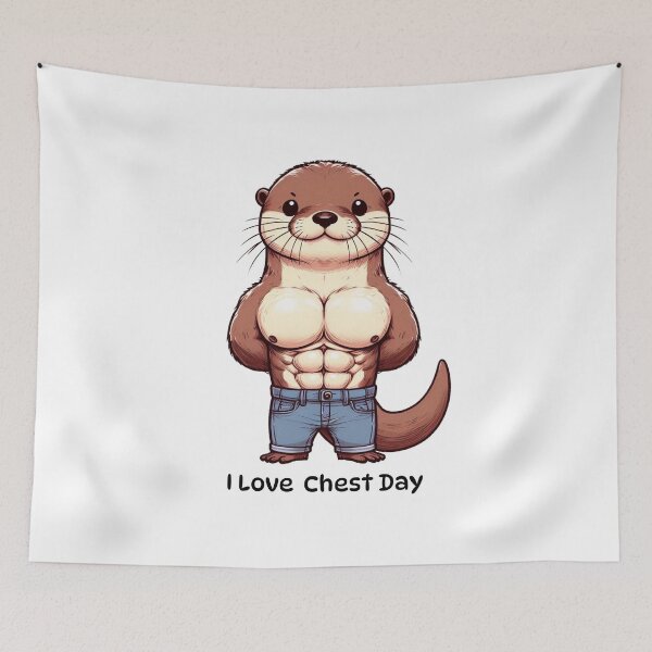 Item preview, I Love Chest Day Otter Version designed and sold by LemuellTrends.