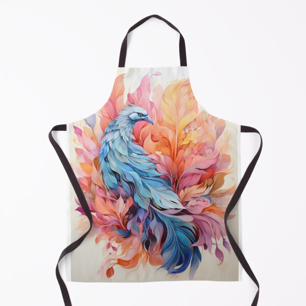 Item preview, Blue bird surrounded bij orange feathers designed and sold by PICbyFemke.