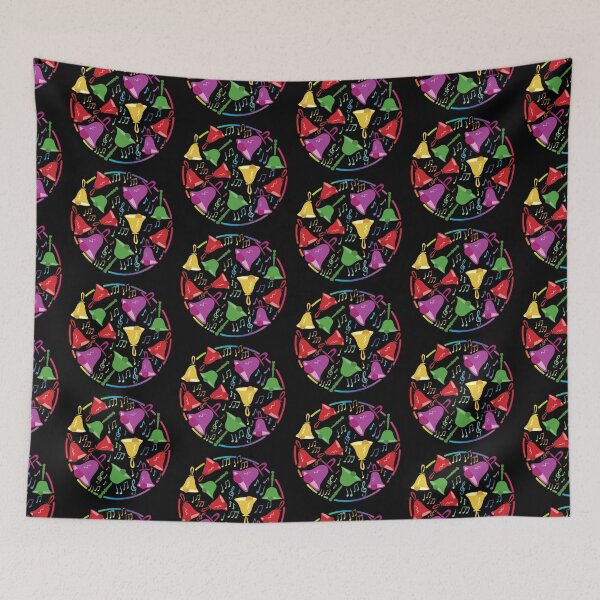 Item preview, Handbell Melody of Colors: A Circle of Bells And Music Notes designed and sold by SubtleSplit.