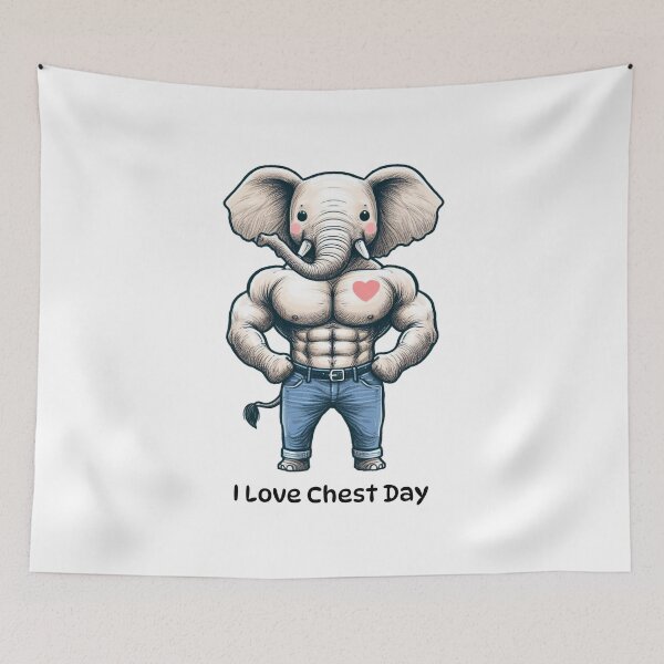 Item preview, I Love Chest Day Elephant Version designed and sold by LemuellTrends.