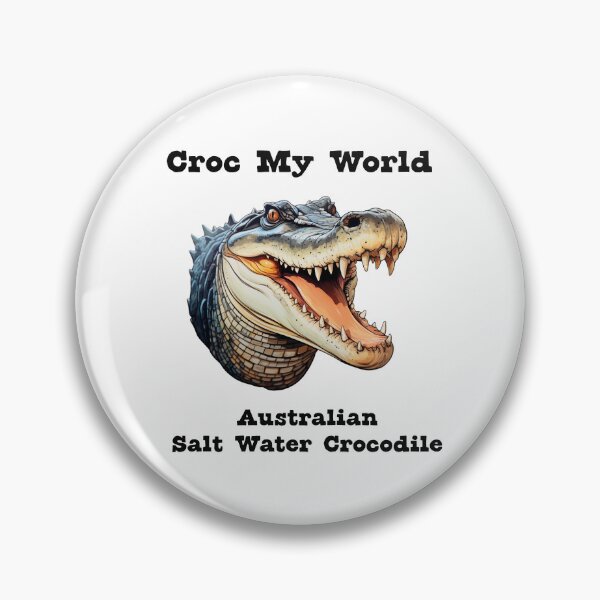 Item preview, Salt Water Crocodile Pun designed and sold by DinoKate.