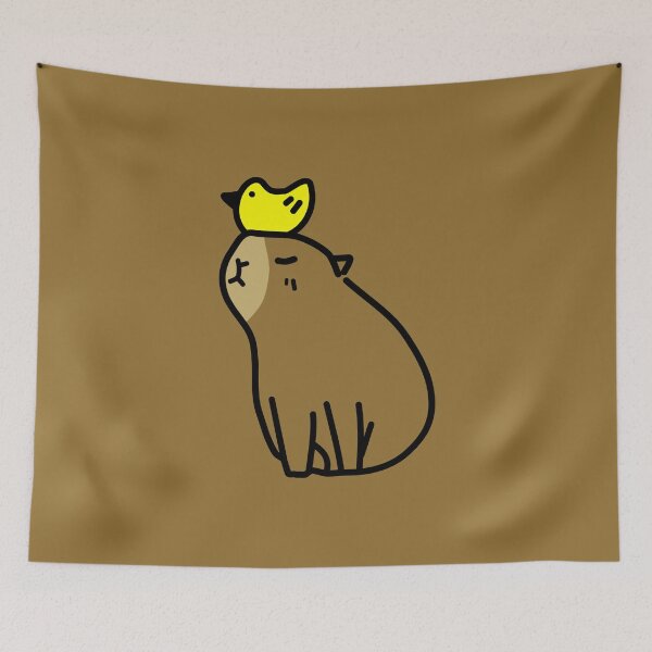 Item preview, Carlos the Capybara with Bird - Snuggul friends collection designed and sold by thebritishpear.