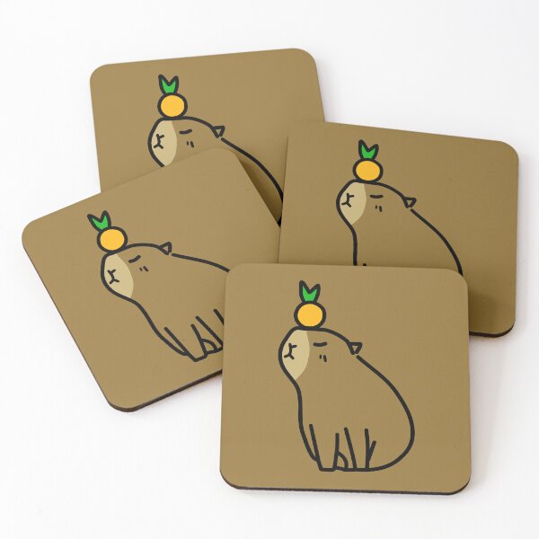Item preview, Carlos the Capybara with Orange - Snuggul friends collection designed and sold by thebritishpear.