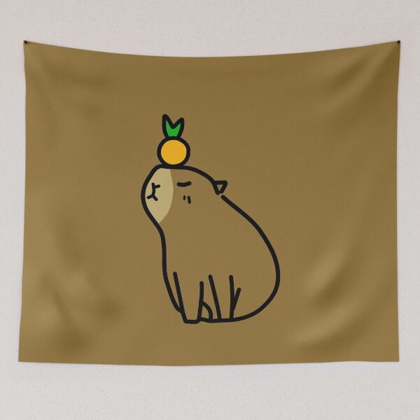 Item preview, Carlos the Capybara with Orange - Snuggul friends collection designed and sold by thebritishpear.
