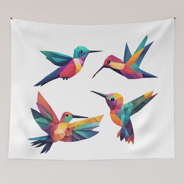 Item preview, Geometric Hummingbird Quadro designed and sold by Fashon1.