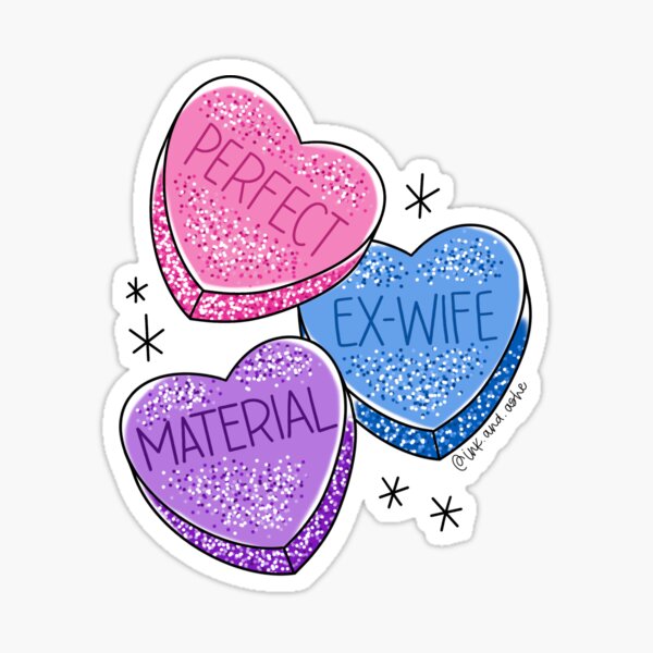 Men Women Kids Valentine's Day Conversation Candy Hearts Sticker for Sale  by aqualiontees