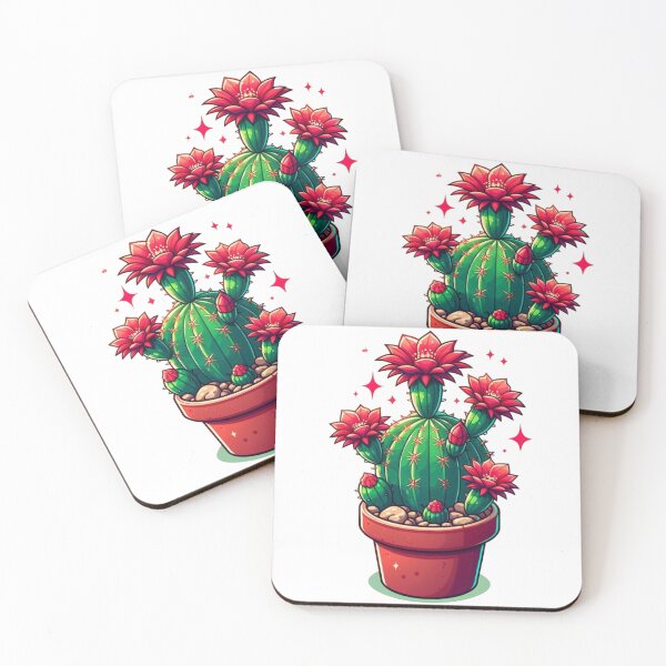 Item preview, red flowering cactus designed and sold by Redmoonshine.
