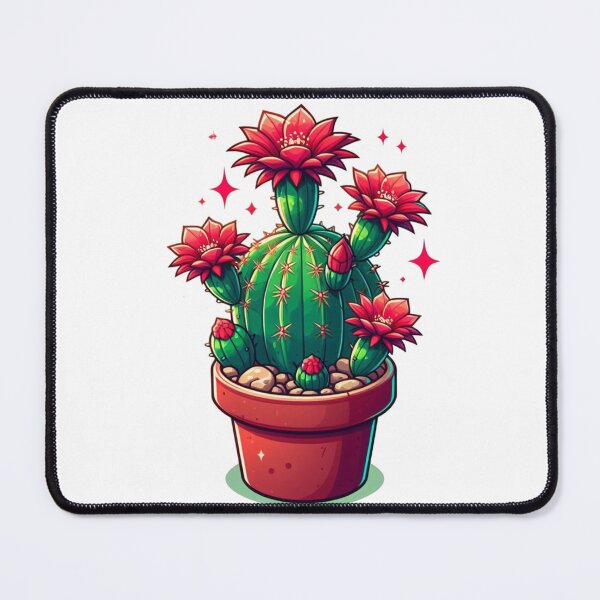 Item preview, red flowering cactus designed and sold by Redmoonshine.