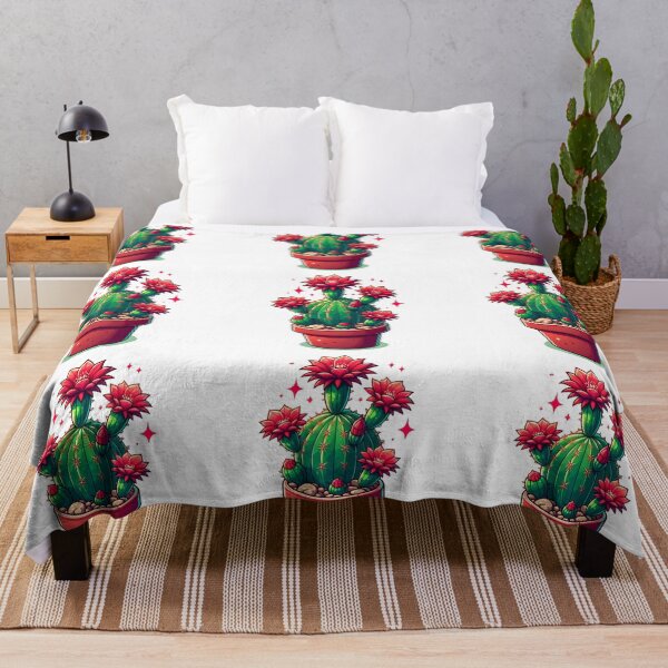 Item preview, red flowering cactus designed and sold by Redmoonshine.
