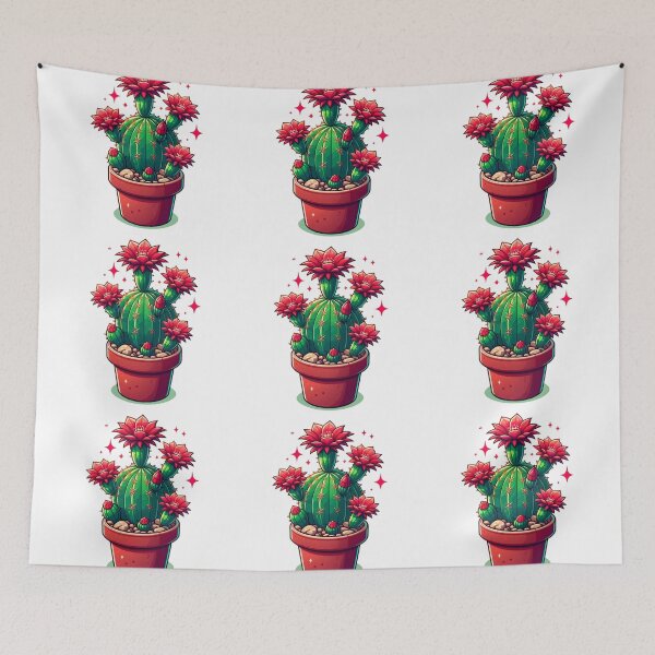 Item preview, red flowering cactus designed and sold by Redmoonshine.