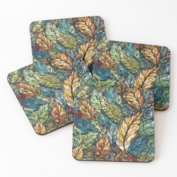 Item preview, Stained Glass Leaf Pattern designed and sold by TheArtOfPat.
