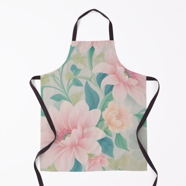Item preview, Vintage Green and Pink Flowers Floral  designed and sold by ColdPhelps.