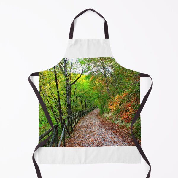 Item preview, View from Lago di Boccafornace in Pievebovigliana, Valfornace (Macerata) with a path through a thicket designed and sold by Kristina Drozd.