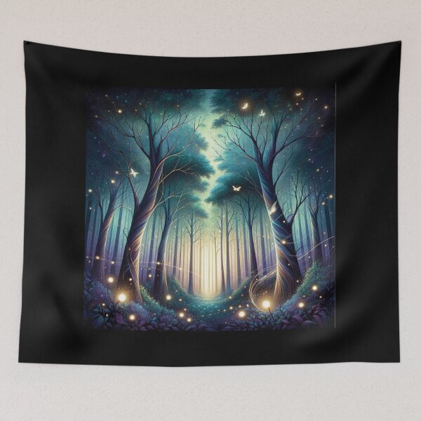 Item preview, Whimsical Forest Twilight Art designed and sold by BestArtByArvind.