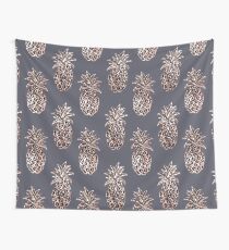 Rose Gold Sparkle Pineapple Wall Tapestry