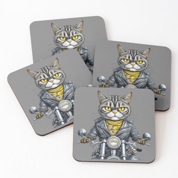 Item preview, Cool Biker Cat designed and sold by AnalajiaDesigns.