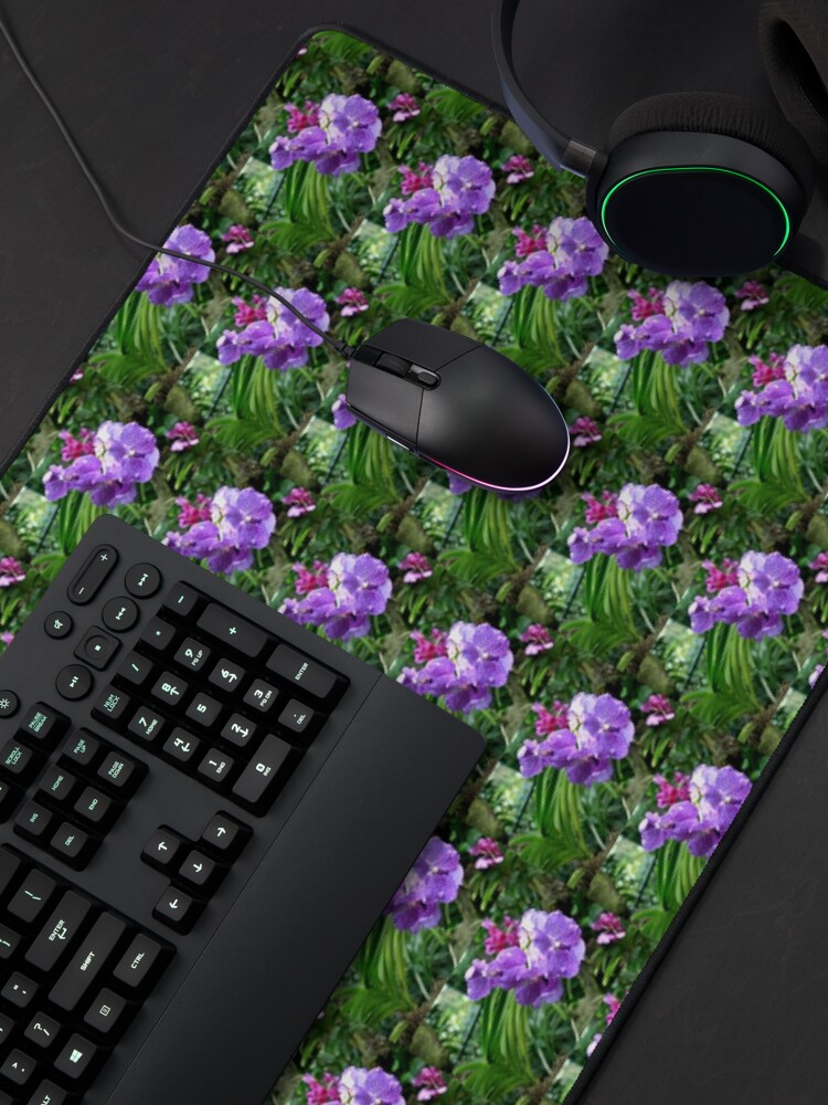 Thumbnail 4 of 5, Mouse Pad, Princess Mikasa Blue Orchid designed and sold by TanyaOwens.