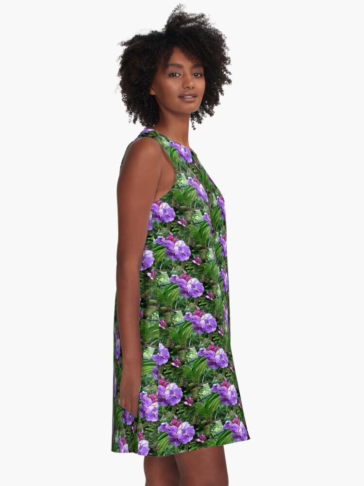 Thumbnail 2 of 4, A-Line Dress, Princess Mikasa Blue Orchid designed and sold by TanyaOwens.