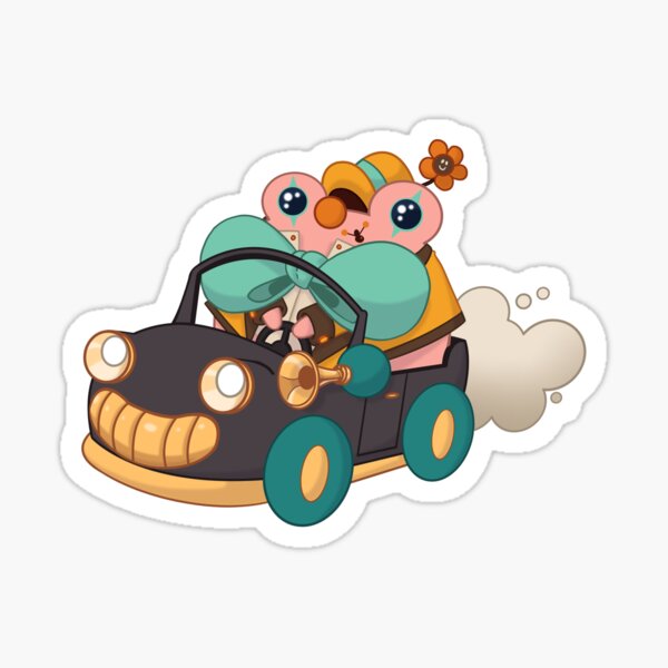 Item preview, Clown Frog in Car designed and sold by AlwaysDreah.