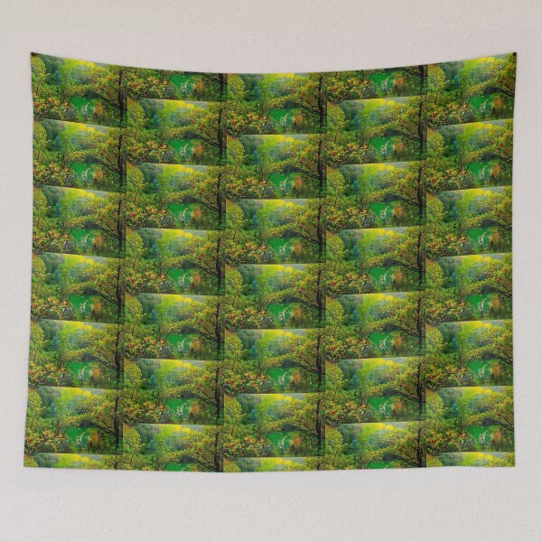Item preview, Scenery from Lago di Boccafornace in Pievebovigliana, Valfornace (Macerata) with foliage, trunks, branches, lake designed and sold by Kristina Drozd.